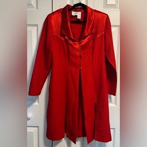Vintage Giorgio Fiorlini Collection Semi Buttoned Dress Coat w/Shoulder Pads